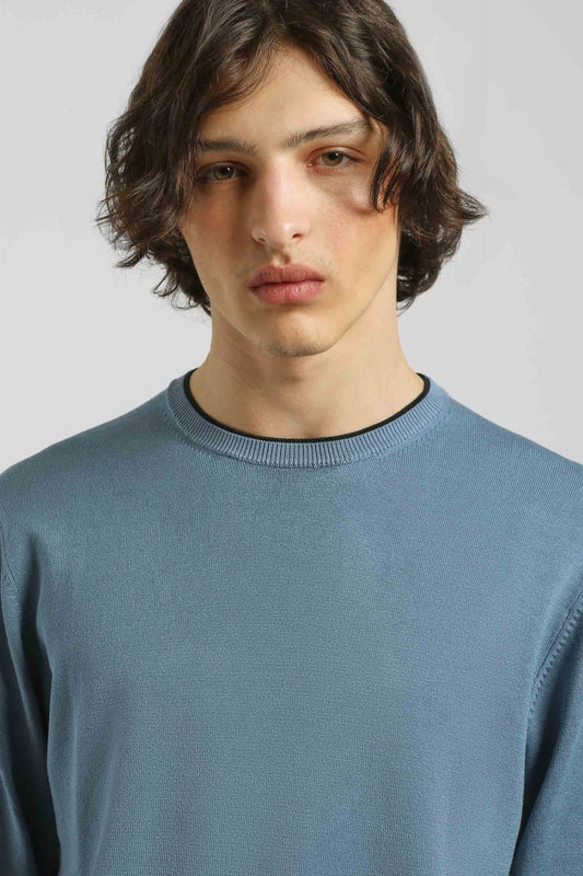 Maglia doppio collo basic|Colore:Ciano