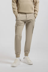 Pantaloni cargo con elastico alle caviglie|Colore:Safari