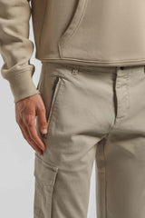 Pantaloni cargo con elastico alle caviglie|Colore:Safari