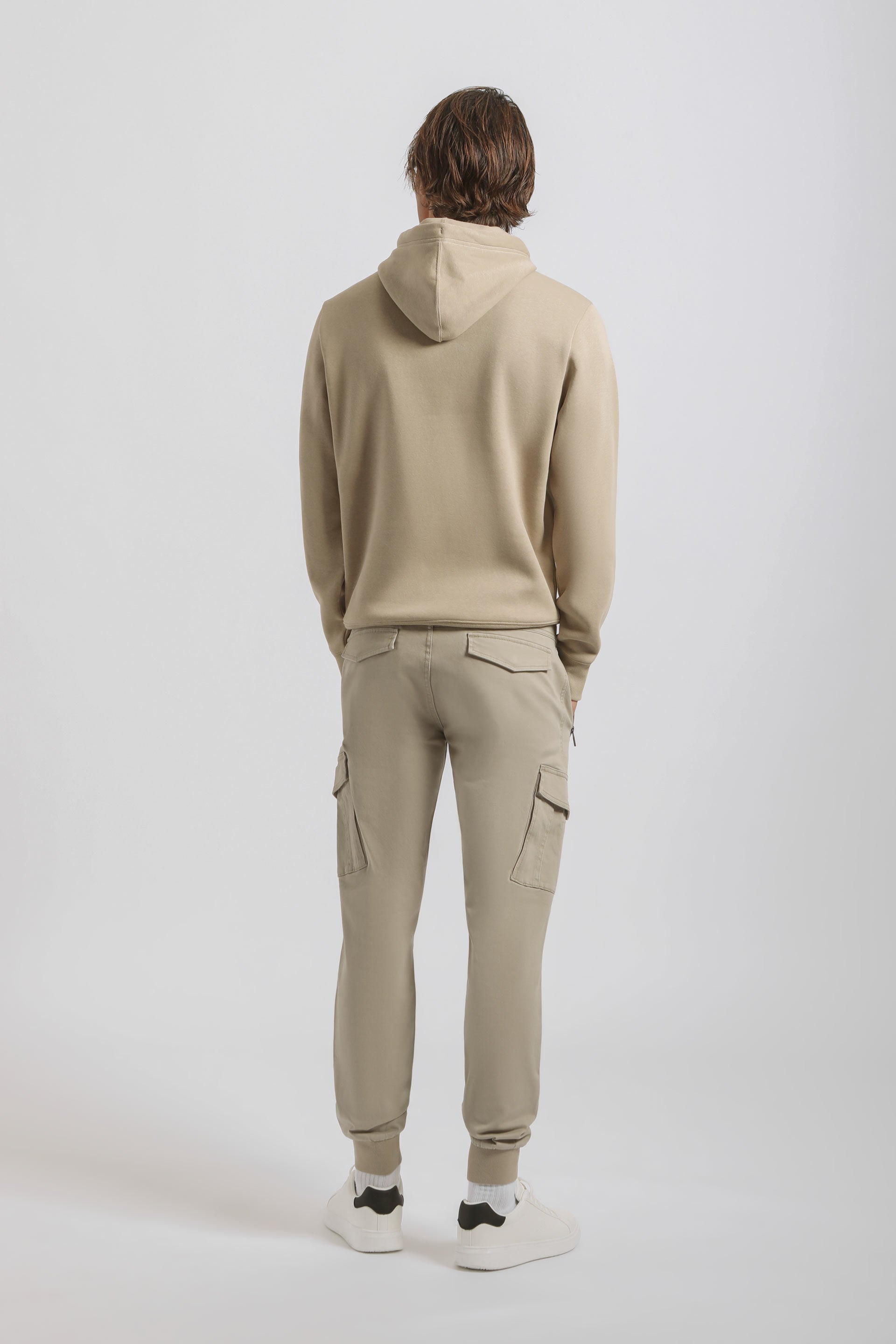 Pantaloni cargo con elastico alle caviglie|Colore:Safari