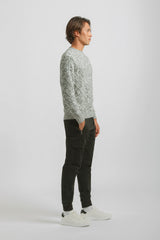 Pantaloni cargo con elastico alle caviglie|Colore:Nero