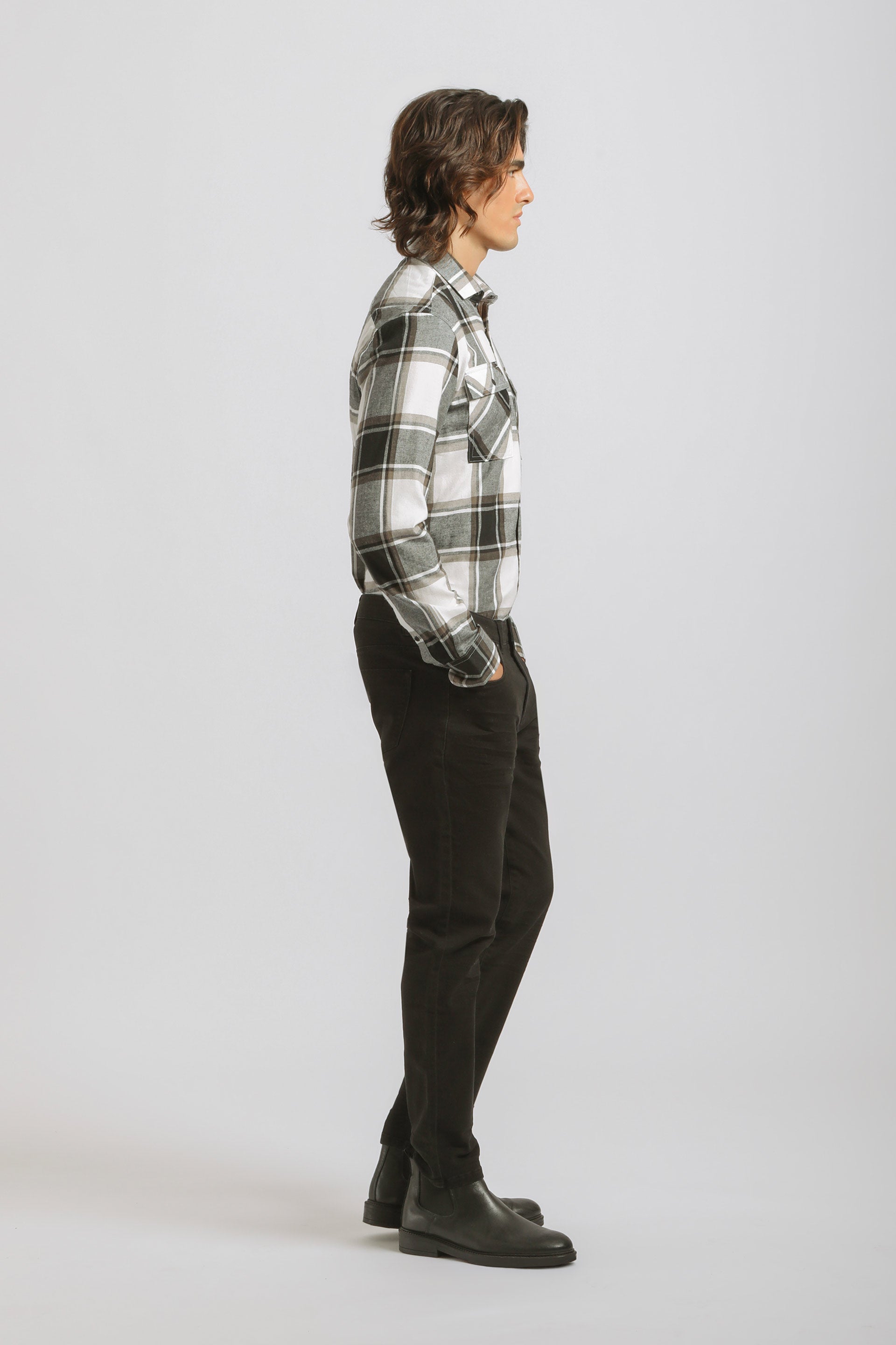 Pantaloni cinque tasche|Colore:Nero