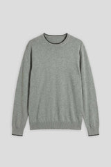 Maglia doppio collo basic|Colore:Grigio melange