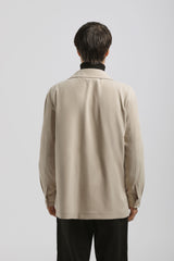 Giacca camicia con tasconi|Colore:Beige