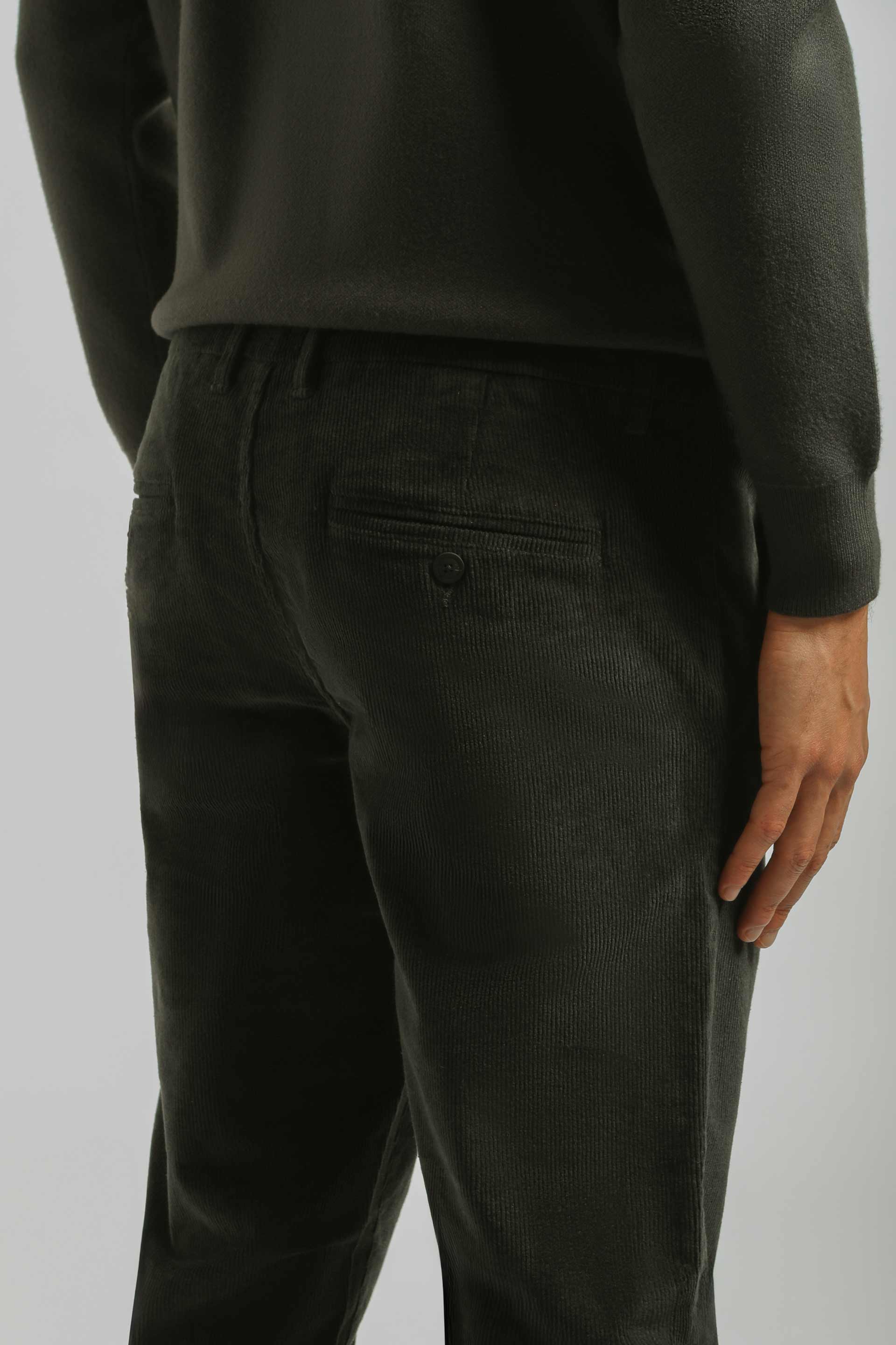 Pantaloni chino di velluto|Colore:Antracite