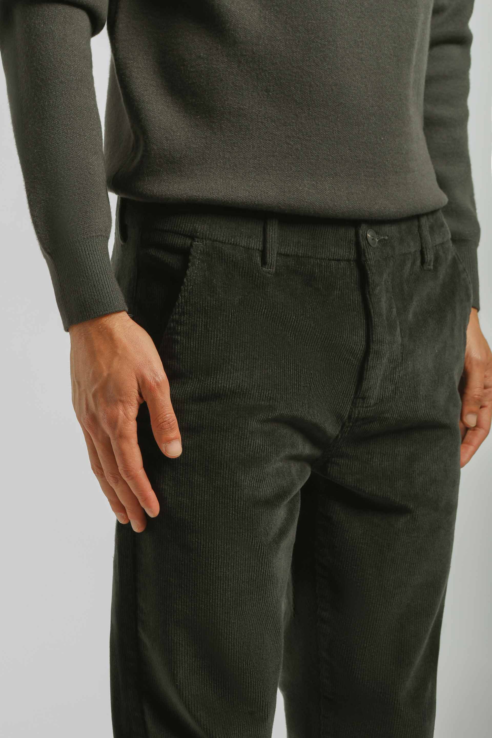 Pantaloni chino di velluto|Colore:Antracite