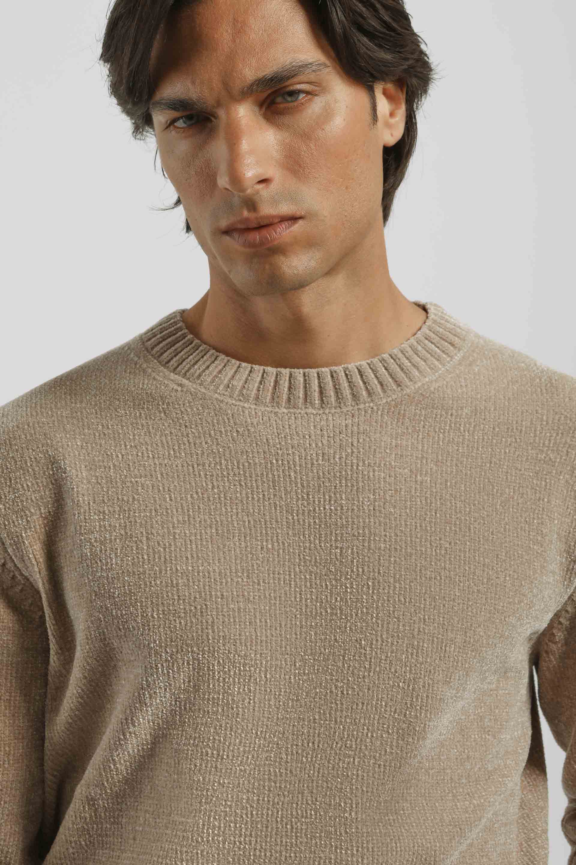Maglia girocollo|Colore:Beige