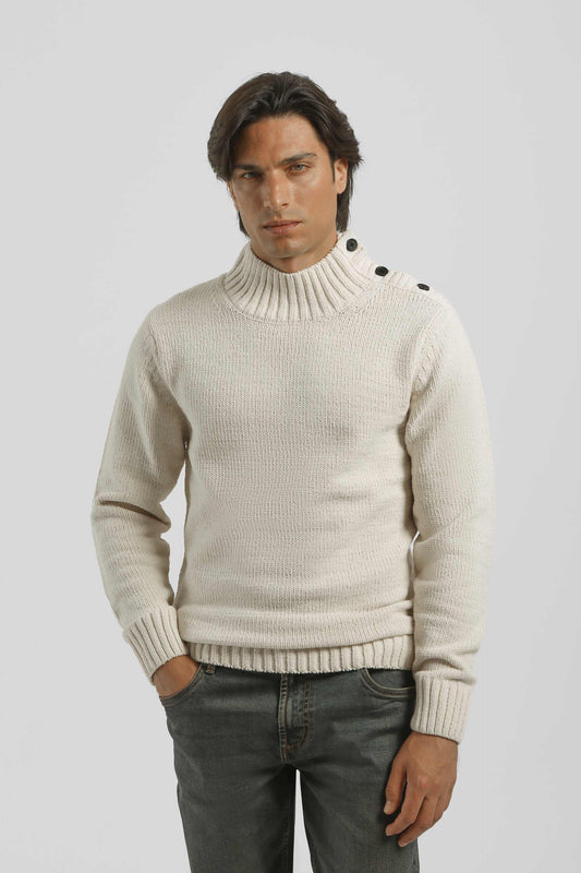 Lupetto con bottoni|Colore:Beige chiaro