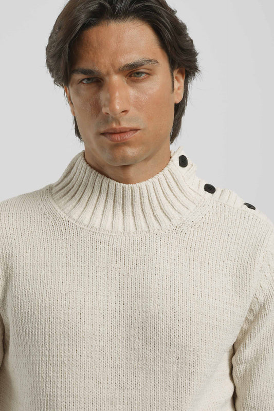 Lupetto con bottoni|Colore:Beige chiaro