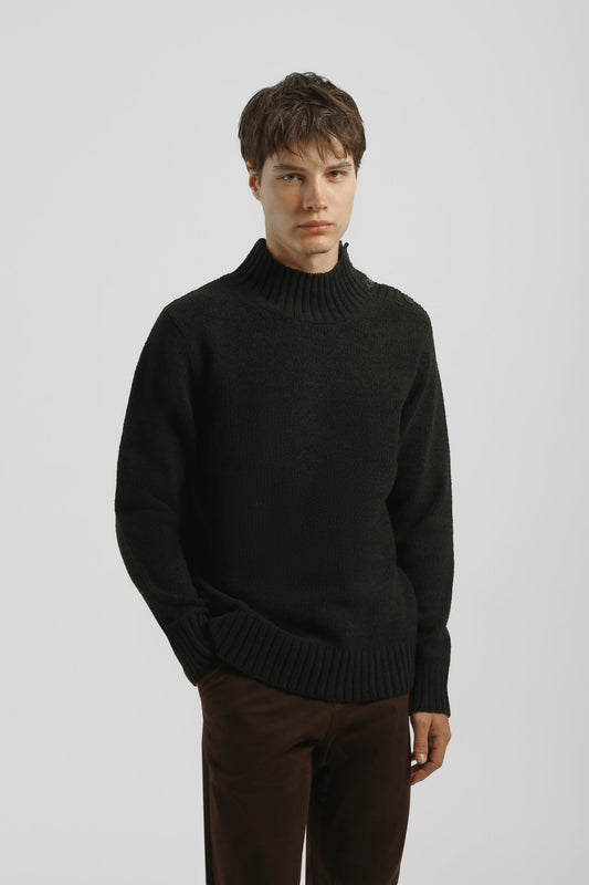 Lupetto con bottoni|Colore:Nero