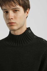 Lupetto con bottoni|Colore:Nero