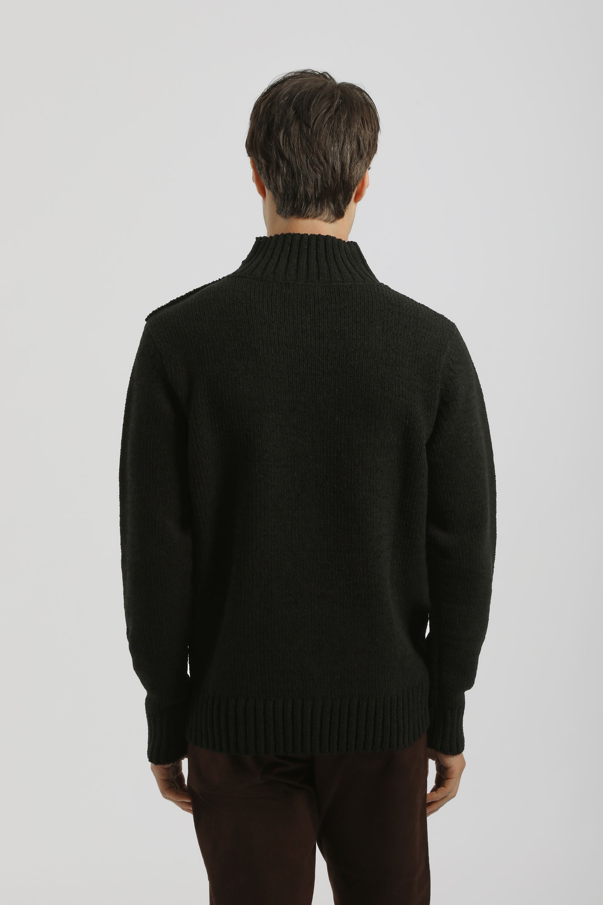Lupetto con bottoni|Colore:Nero