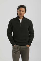 Maglia mezza zip collo lupetto|Colore:Blue