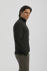 Maglia mezza zip collo lupetto|Colore:Blue