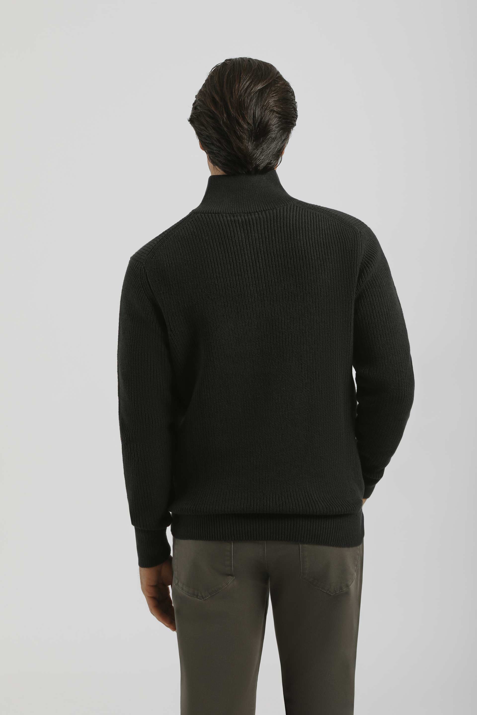 Maglia mezza zip collo lupetto|Colore:Blue
