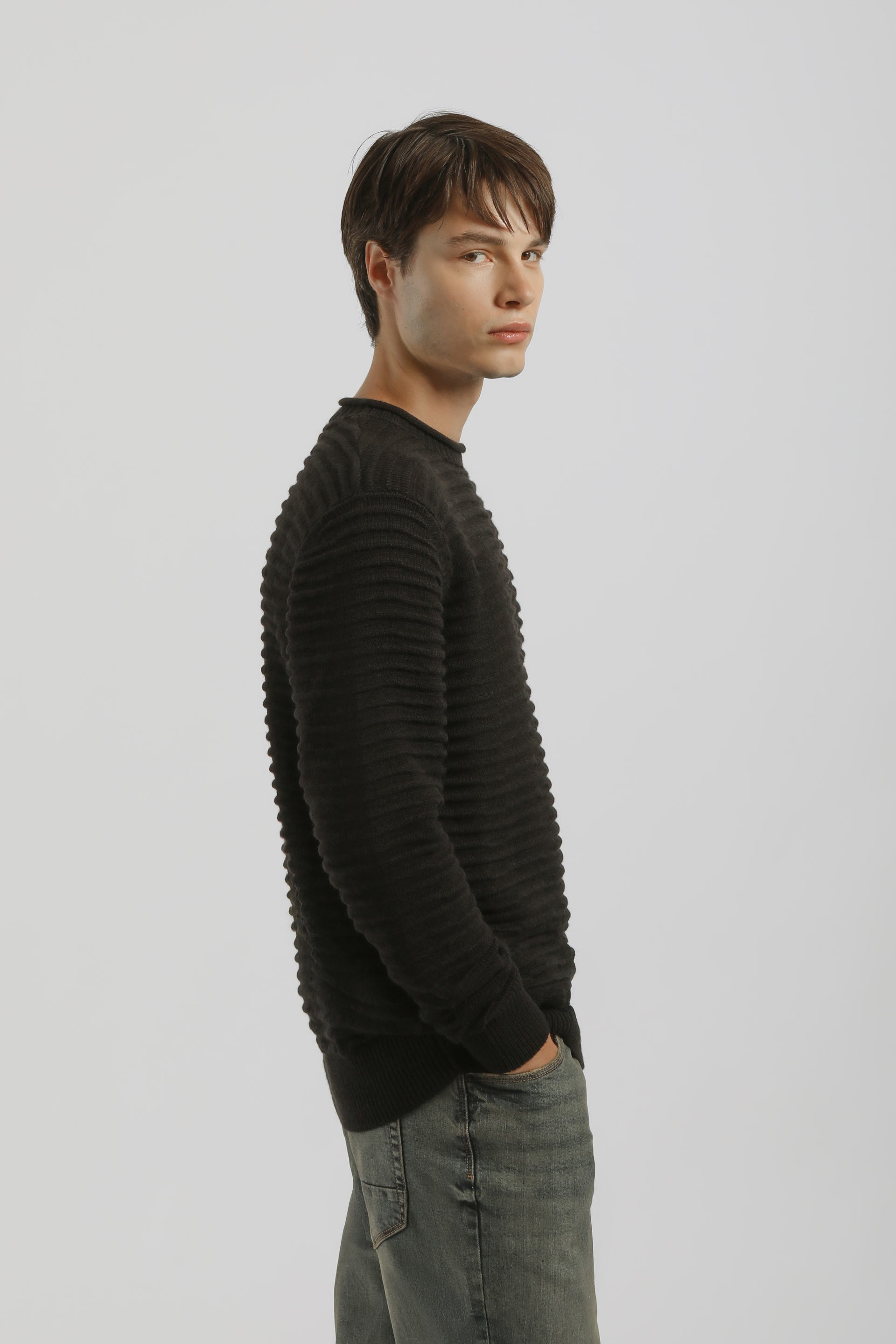 Lupetto con bottoni|Colore:Nero