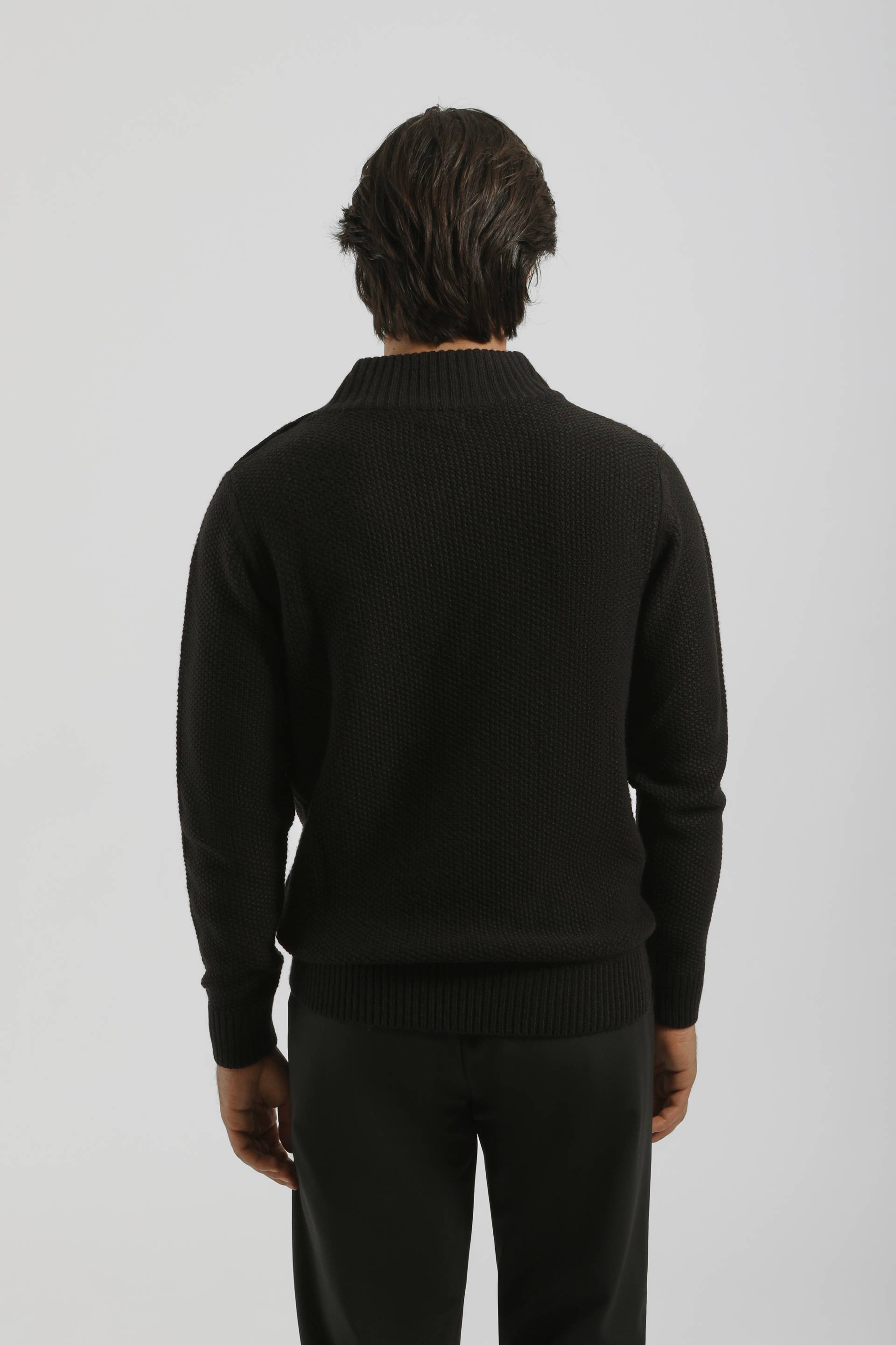 Lupetto con bottoni|Colore:Nero