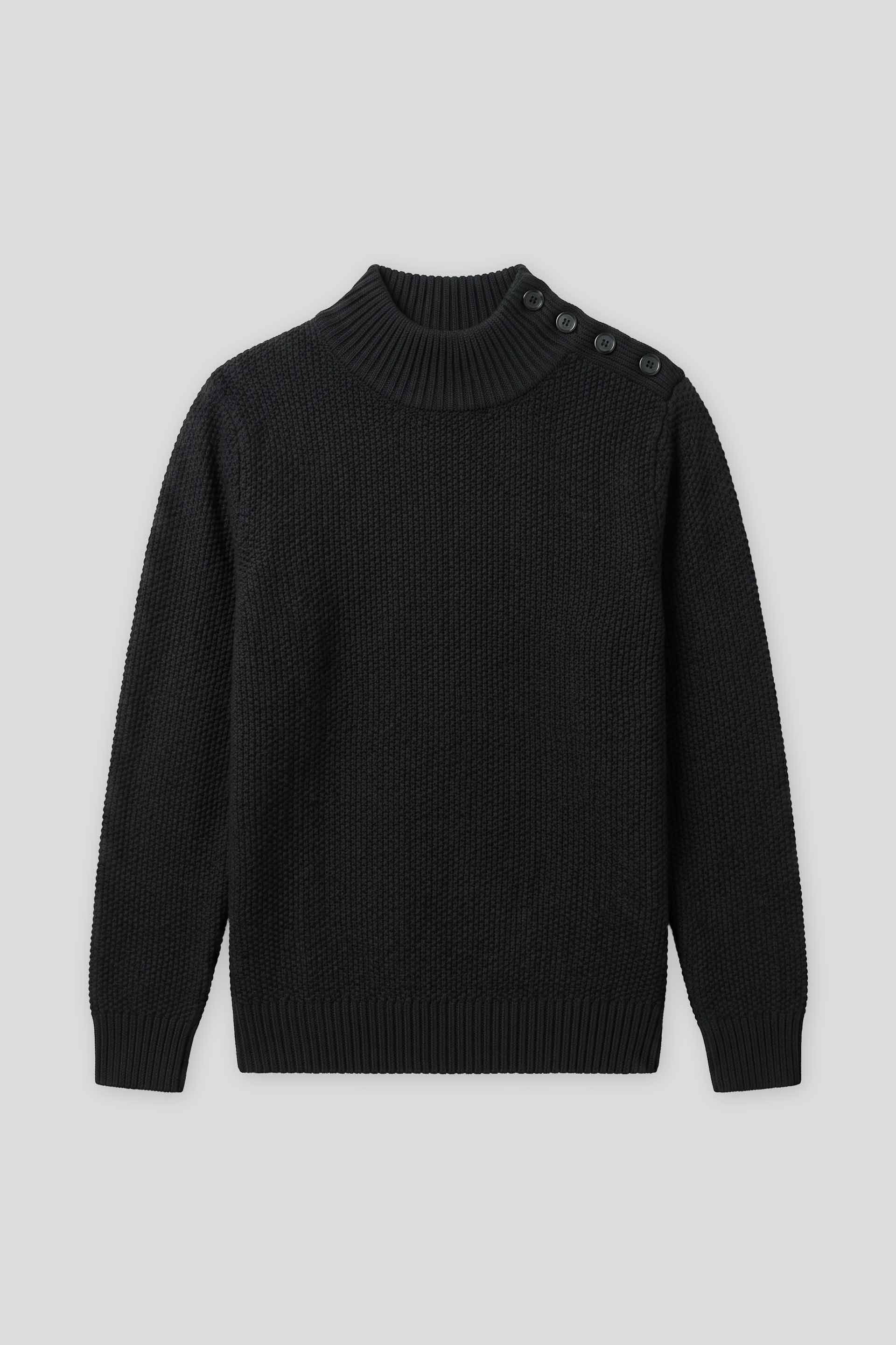 Lupetto con bottoni|Colore:Nero