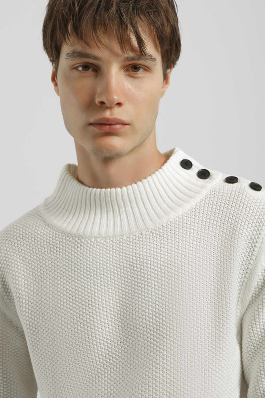 Lupetto con bottoni|Colore:Off white