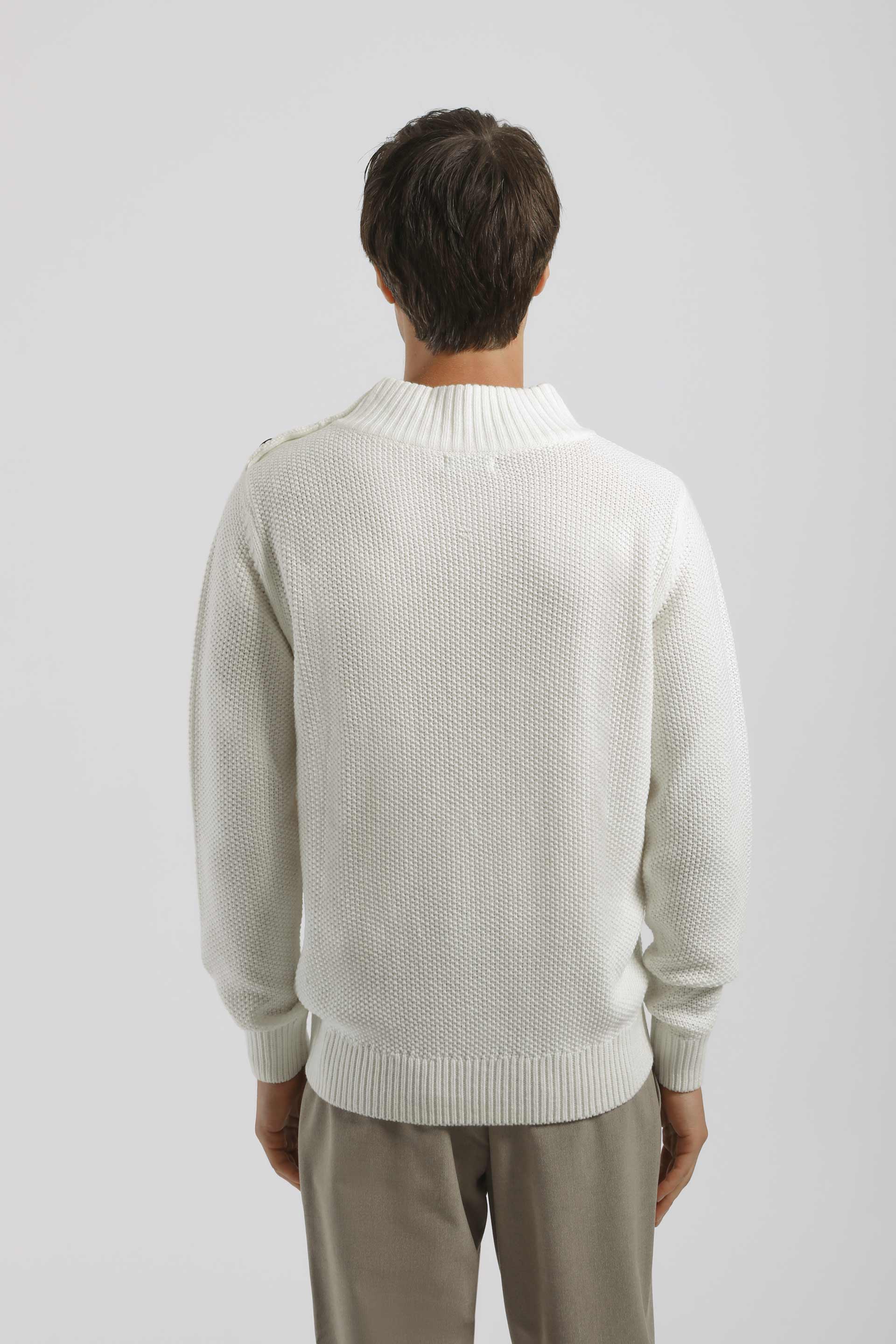 Lupetto con bottoni|Colore:Off white