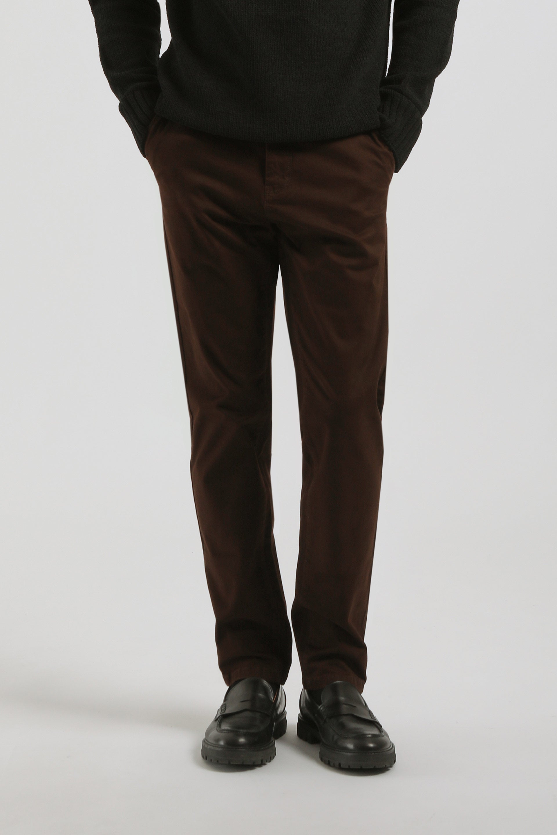 Pantaloni chino in cotone|Colore:Amaranto