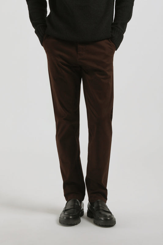 Pantaloni chino in cotone|Colore:Amaranto