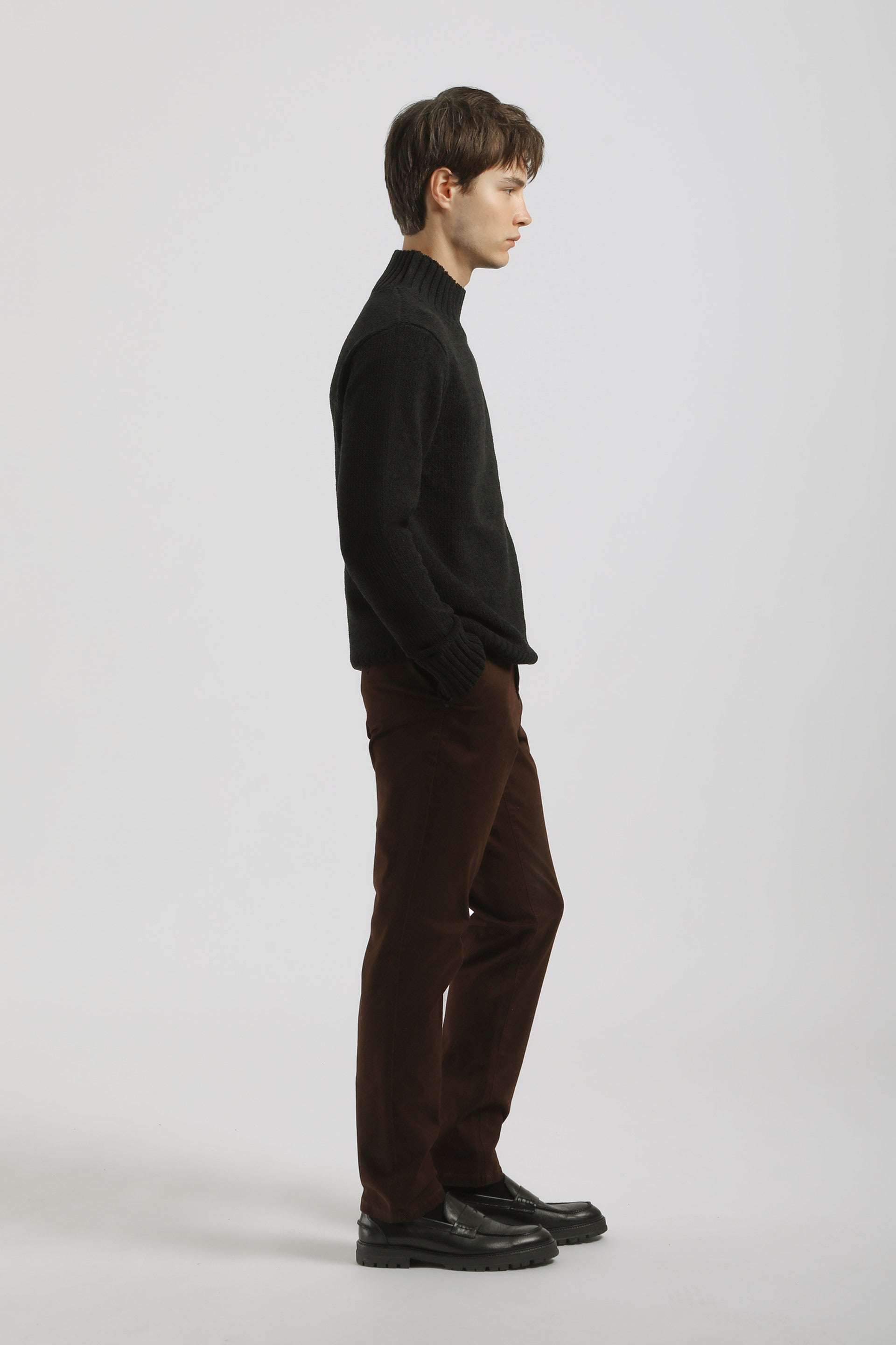 Pantaloni chino in cotone|Colore:Amaranto
