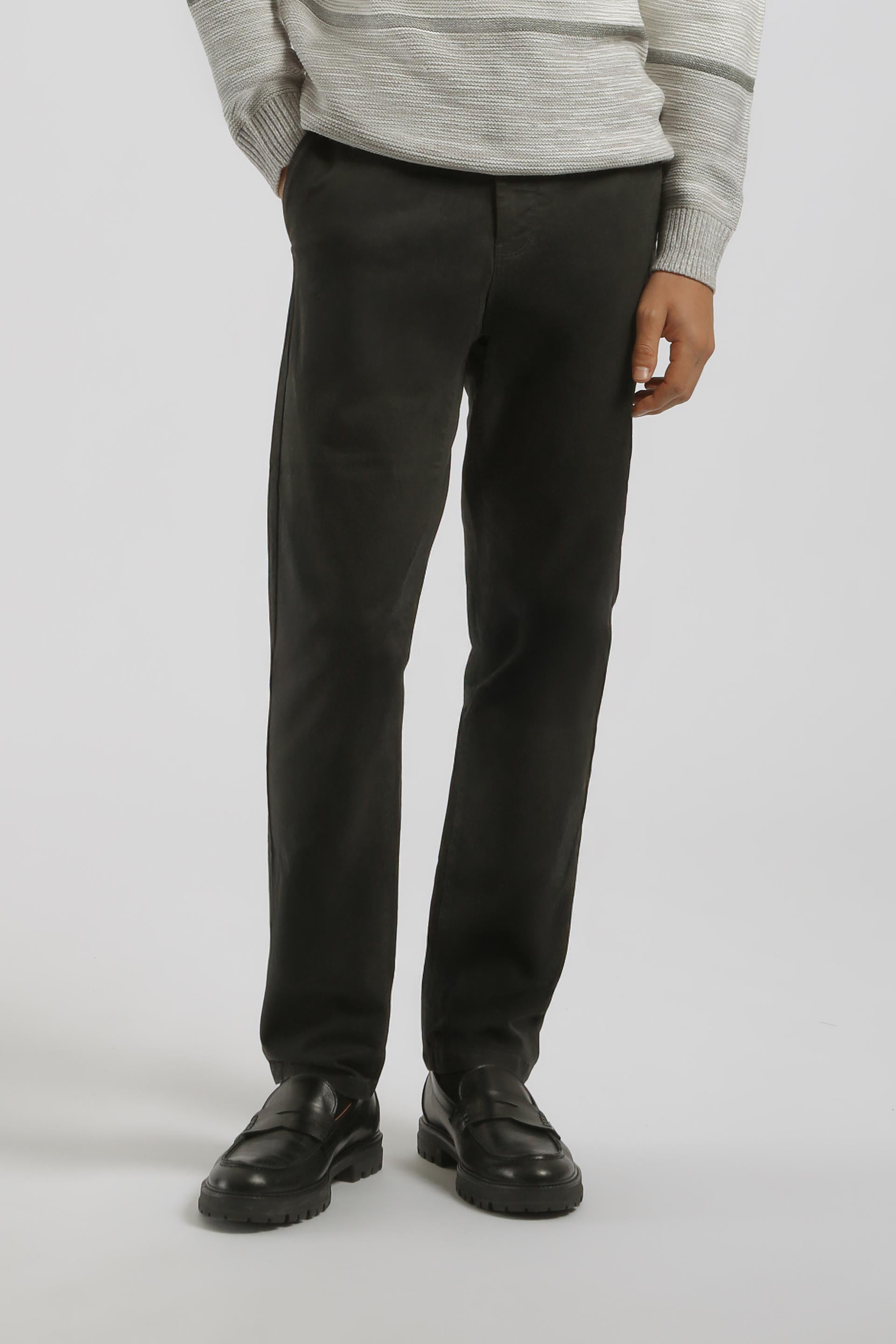 Pantaloni chino in cotone|Colore:Antracite