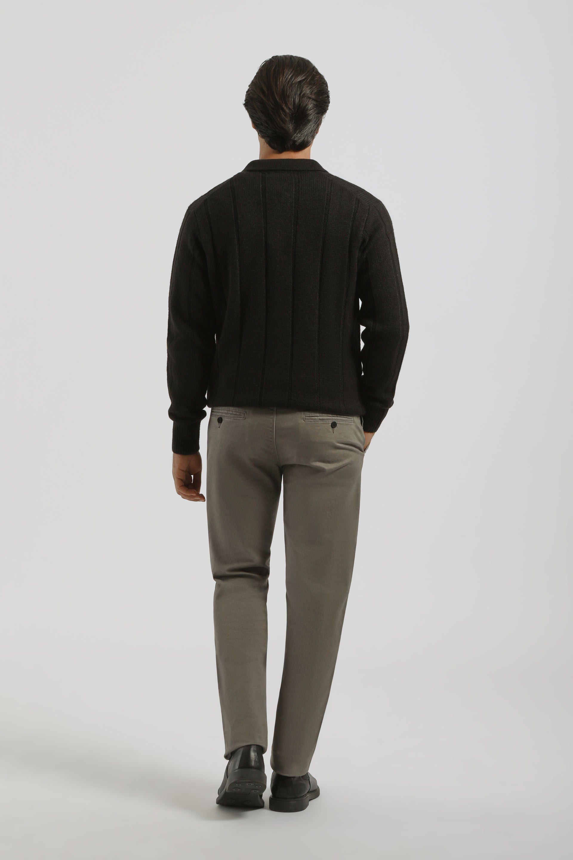 Pantaloni chino in cotone|Colore:Tortora