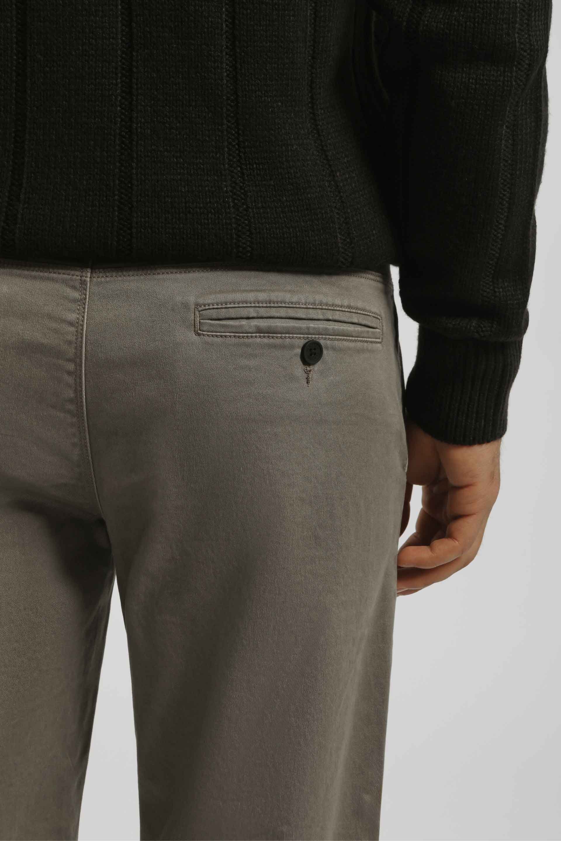 Pantaloni chino in cotone|Colore:Tortora