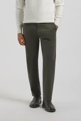 Pantaloni chino in cotone|Colore:Verde scuro