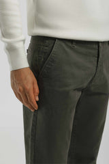 Pantaloni chino in cotone|Colore:Verde scuro