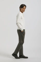 Pantaloni chino in cotone|Colore:Verde scuro