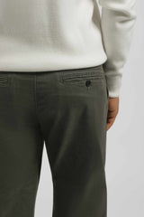 Pantaloni chino in cotone|Colore:Verde scuro
