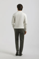 Pantaloni chino in cotone|Colore:Verde scuro