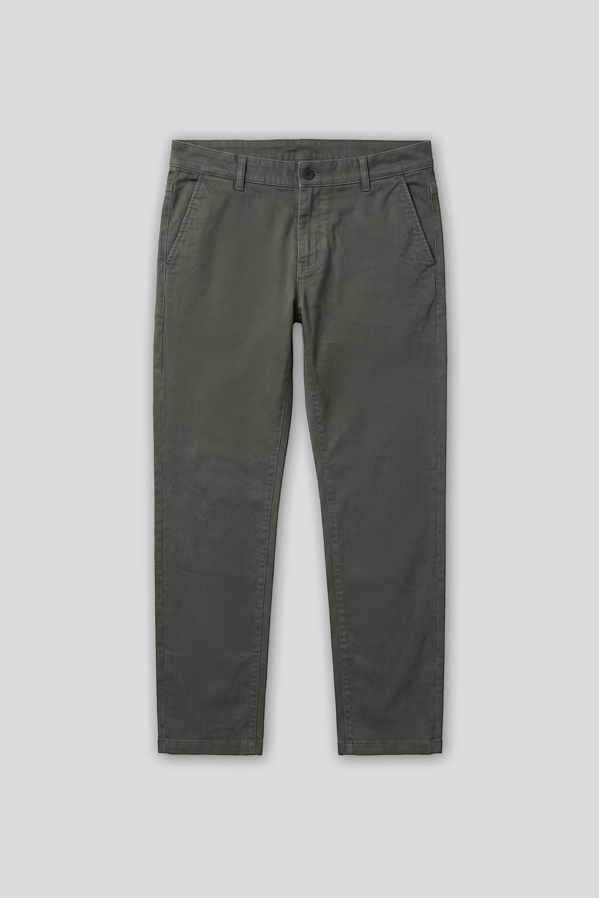 Pantaloni chino in cotone|Colore:Verde scuro