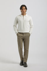 Pantaloni chino in cotone|Colore:Beige