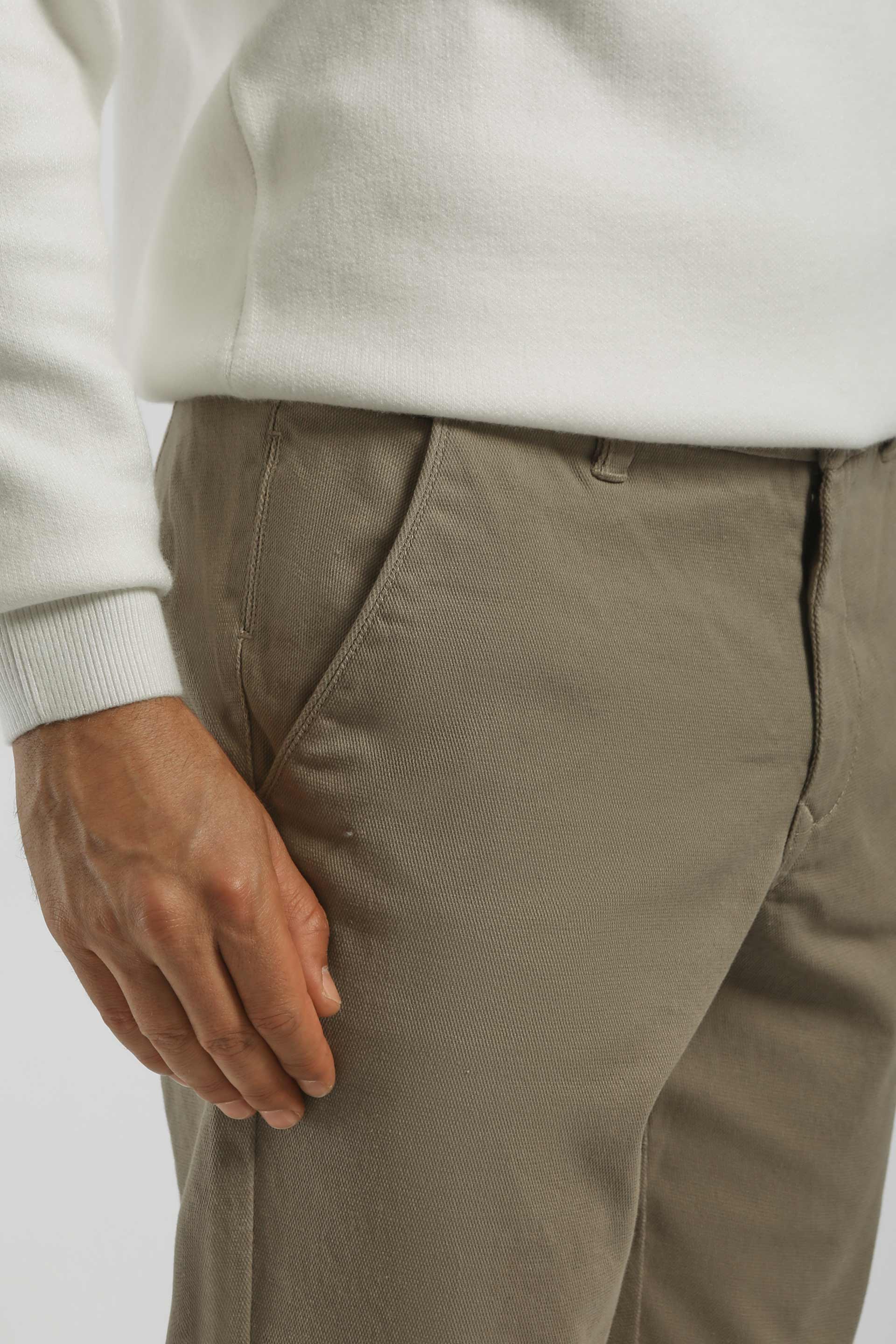 Pantaloni chino in cotone|Colore:Beige