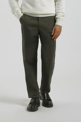 Pantaloni chino in cotone|Colore:Verde scuro