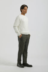 Pantaloni chino in cotone|Colore:Verde scuro