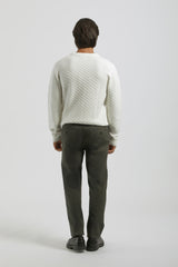 Pantaloni chino in cotone|Colore:Verde scuro