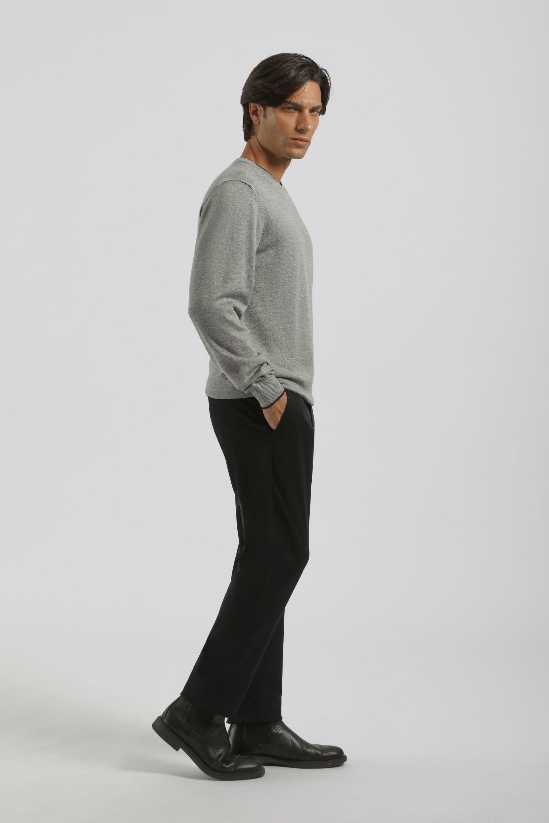 Pantaloni chino misto cotone|Colore:Blue