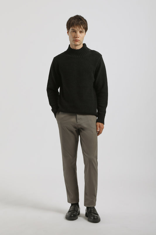 Pantaloni chino misto cotone|Colore:Tortora