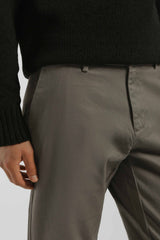 Pantaloni chino misto cotone|Colore:Tortora