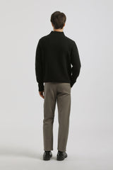Pantaloni chino misto cotone|Colore:Tortora