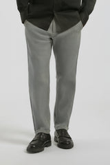 Pantaloni chino con laccetto|Colore:Grigio chiaro melange