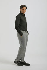 Pantaloni chino con laccetto|Colore:Grigio chiaro melange