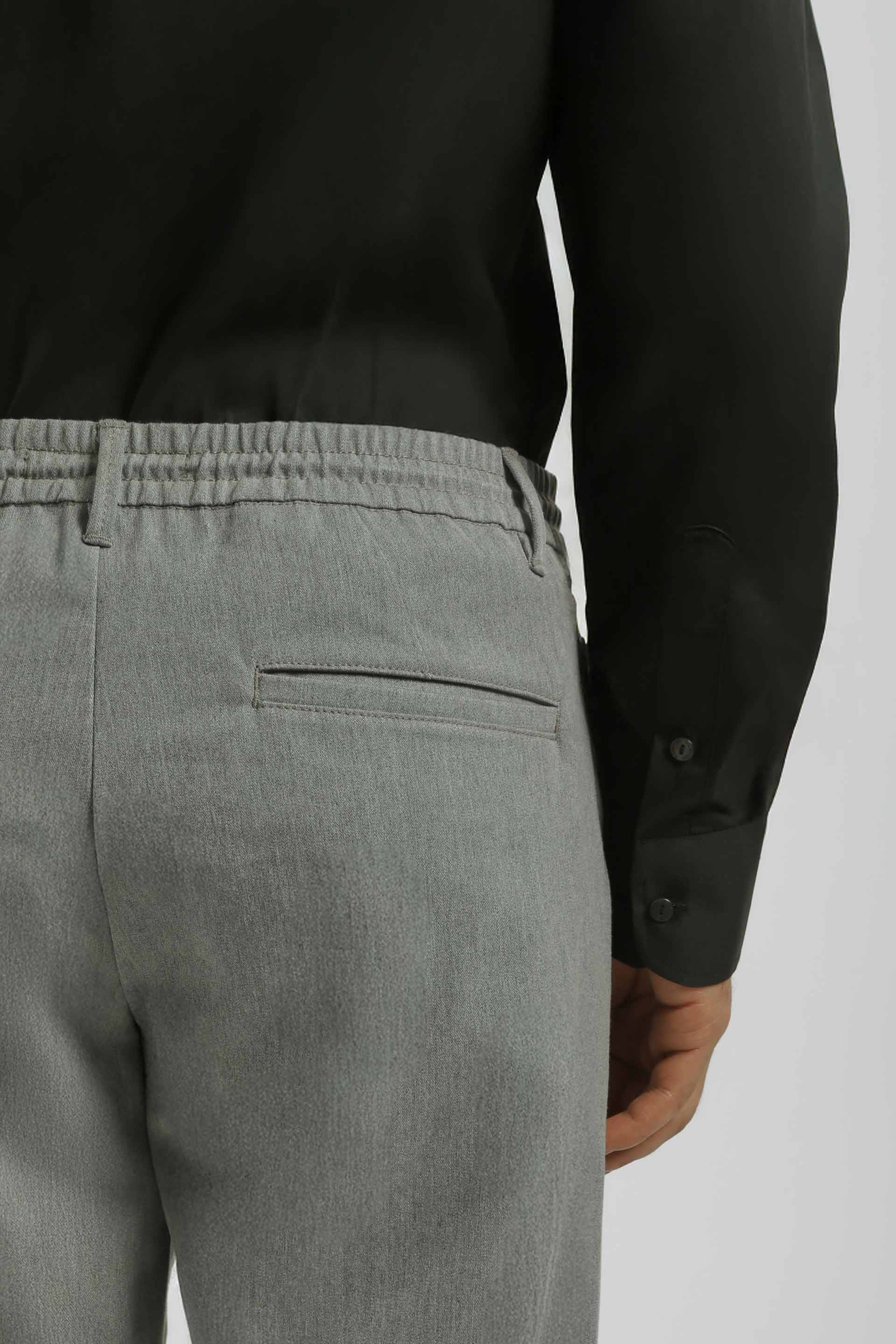 Pantaloni chino con laccetto|Colore:Grigio chiaro melange