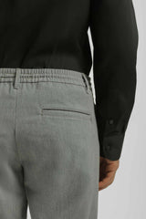 Pantaloni chino con laccetto|Colore:Grigio chiaro melange