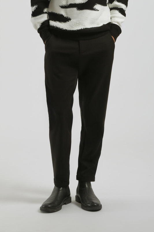 Pantaloni chino con laccetto|Colore:Nero